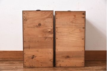 アンティーク家具　和製アンティーク　天板一枚板　小引き出し脚　木の風合いが味わい深い裁ち板(ローテーブル、作業台)