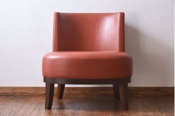 展示美品　Cassinaixc.社(カッシーナイクスシー)　FY革　SIEGFRIED(ジークフリード)　ラウンジチェア(ソファ)(定価約27万円)