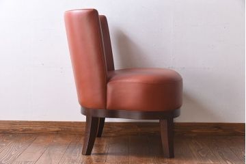 展示美品　Cassinaixc.社(カッシーナイクスシー)　FY革　SIEGFRIED(ジークフリード)　ラウンジチェア(ソファ)(定価約27万円)