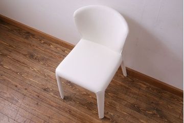 中古美品　Cassina(カッシーナ) X革　369 HOLA(オラ) アームレスチェア(ダイニングチェア、椅子)(1)(定価約20万円)