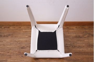中古　Cassina(カッシーナ)　X革　369 HOLA(オラ) アームレスチェア(ダイニングチェア、椅子)(2)(定価約20万円)