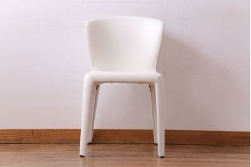中古美品　Cassina(カッシーナ) 　X革　369 HOLA(オラ) アームレスチェア(ダイニングチェア、椅子)(3)(定価約20万円)