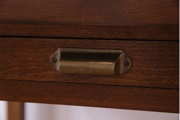 アンティーク家具　和製アンティーク　シンプルな両面引き出し付き特大作業テーブル(作業台、ダイニングテーブル)