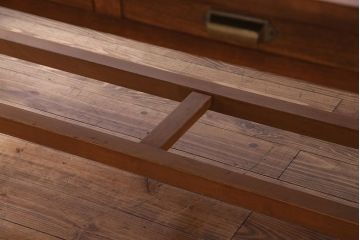 アンティーク家具　和製アンティーク　シンプルな両面引き出し付き特大作業テーブル(作業台、ダイニングテーブル)