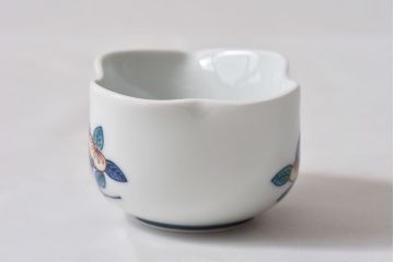 アンティーク雑貨　十三代今泉今右衛門　箱付　錦橘絵煎茶器(和食器、急須、盃、片口)