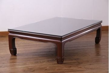 中古美品　大阪唐木指物　職人の手仕事の良さが感じられるローテーブル(座卓、テーブル)(定価約90万円)
