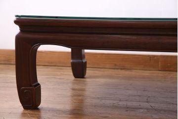 中古美品　大阪唐木指物　職人の手仕事の良さが感じられるローテーブル(座卓、テーブル)(定価約90万円)