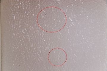 和製アンティーク　明るい色ガラスが魅力のペイントガラス引き戸(ガラス戸、建具)2枚セット