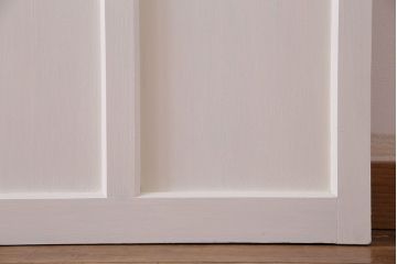 和製アンティーク　明るい色ガラスが魅力のペイントガラス引き戸(ガラス戸、建具)2枚セット