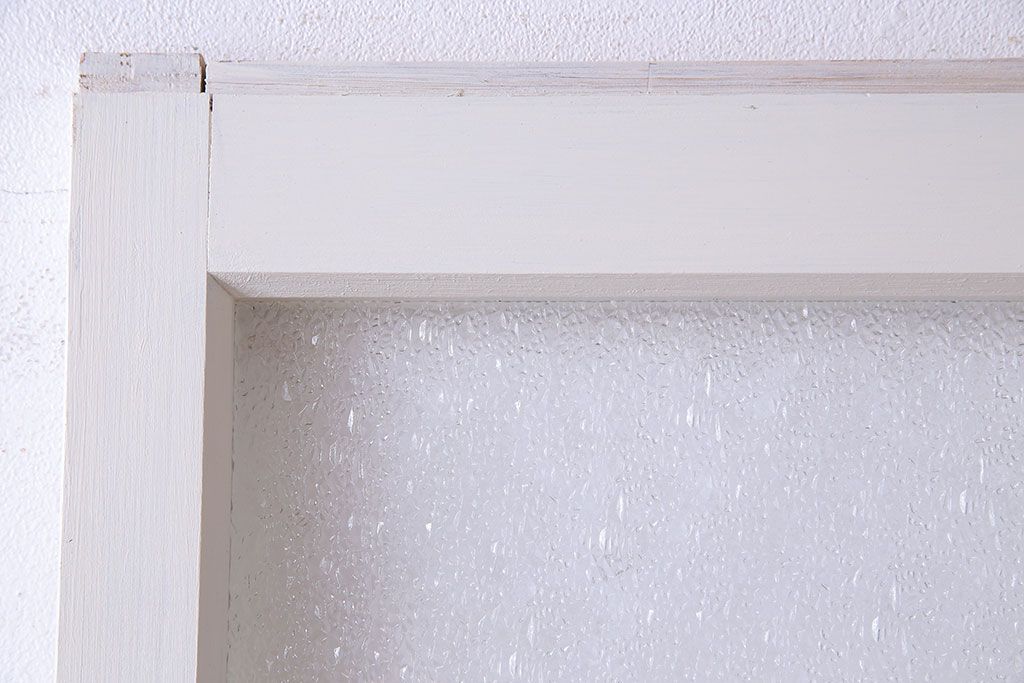 和製アンティーク　明るい色ガラスが魅力のペイントガラス引き戸(ガラス戸、建具)2枚セット