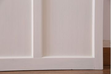 和製アンティーク　明るい色ガラスが魅力のペイントガラス引き戸(ガラス戸、建具)2枚セット