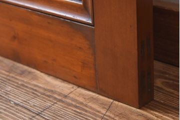 【U様ご成約分】和製アンティーク　色ガラスと木の質感が魅力　レトロなドア(ガラス扉、木製扉)