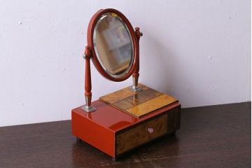 アンティーク雑貨　和製アンティーク　異素材の組み合わせがユニークな姫鏡台(小型ドレッサー、化粧台)