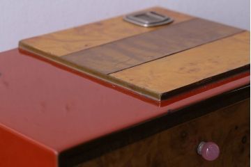 アンティーク雑貨　和製アンティーク　異素材の組み合わせがユニークな姫鏡台(小型ドレッサー、化粧台)