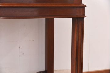 アンティーク家具　イギリスアンティーク　マホガニー　細かな引き出しが魅力の薄型コンソールテーブル(サイドテーブル)
