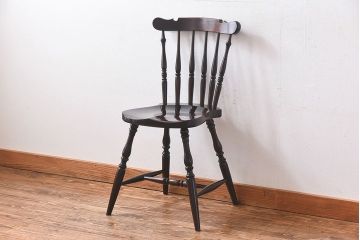 中古　松本民芸家具　SP型　艶のある質感が美しいスピンドルチェア(ダイニングチェア、椅子)(1)