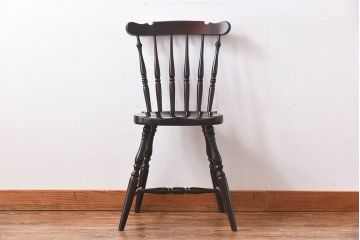 中古　松本民芸家具　SP型　艶のある質感が美しいスピンドルチェア(ダイニングチェア、椅子)(1)