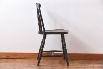 中古　松本民芸家具　SP型　艶のある質感が美しいスピンドルチェア(ダイニングチェア、椅子)(1)