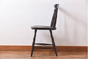 中古　松本民芸家具　SP型　艶のある質感が美しいスピンドルチェア(ダイニングチェア、椅子)(1)
