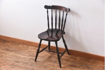 中古　松本民芸家具　SP型　艶のある質感が美しいスピンドルチェア(ダイニングチェア、椅子)(1)
