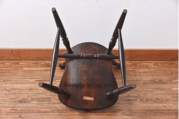 中古　松本民芸家具　SP型　艶のある質感が美しいスピンドルチェア(ダイニングチェア、椅子)(1)