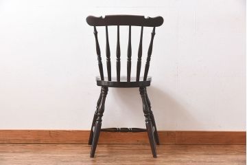 中古　松本民芸家具　SP型　艶のある質感が美しいスピンドルチェア(ダイニングチェア、椅子)(1)