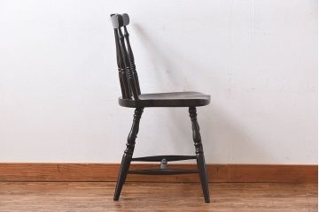 中古　松本民芸家具　SP型　艶のある質感が美しいスピンドルチェア(ダイニングチェア、椅子)(2)