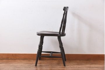 中古　松本民芸家具　SP型　艶のある質感が美しいスピンドルチェア(ダイニングチェア、椅子)(2)