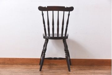 中古　松本民芸家具　SP型　艶のある質感が美しいスピンドルチェア(ダイニングチェア、椅子)(2)