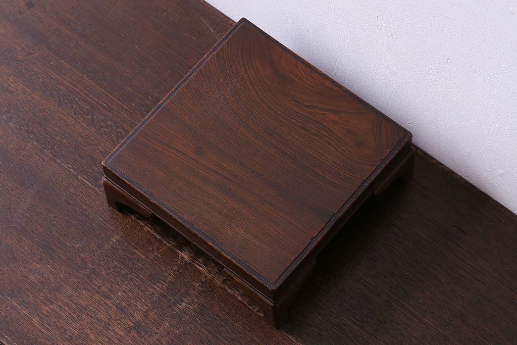 アンティーク雑貨　和製アンティーク　総ケヤキ材使用の上質な花台(盆栽卓、飾り台)