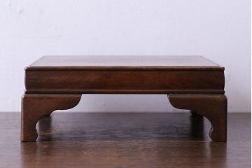 アンティーク雑貨　和製アンティーク　総ケヤキ材使用の上質な花台(盆栽卓、飾り台)