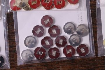 アンティーク雑貨　ビンテージ　マットカラーがおしゃれなボタンセット