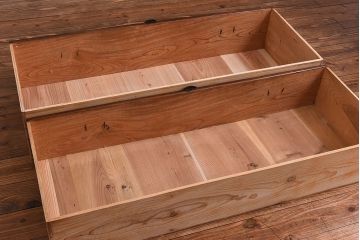 アンティーク家具　和製アンティーク　前面ケヤキ材使用　脚付箪笥ローボード(サイドチェスト、引き出し)