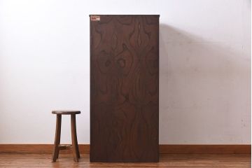 中古 伝統民芸家具 岩谷堂箪笥　開き戸　立長箪笥(引き出し、縦型チェスト、タンス)