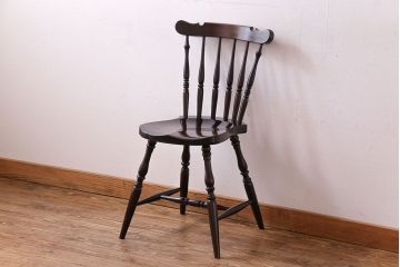 中古　松本民芸家具　SP型　艶のある質感が美しいスピンドルチェア(ダイニングチェア、椅子)(3)