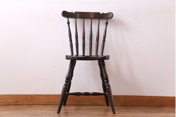 中古　松本民芸家具　SP型　艶のある質感が美しいスピンドルチェア(ダイニングチェア、椅子)(3)
