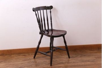 中古　松本民芸家具　SP型　艶のある質感が美しいスピンドルチェア(ダイニングチェア、椅子)(3)