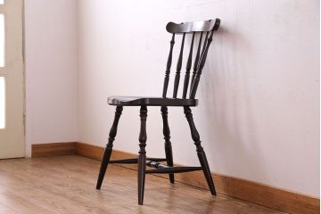 中古　松本民芸家具　SP型　艶のある質感が美しいスピンドルチェア(ダイニングチェア、椅子)(3)