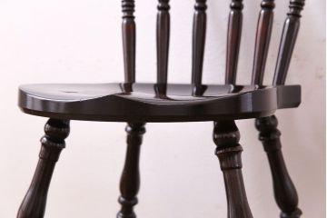 中古　松本民芸家具　SP型　艶のある質感が美しいスピンドルチェア(ダイニングチェア、椅子)(3)