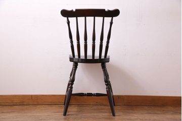 中古　松本民芸家具　SP型　艶のある質感が美しいスピンドルチェア(ダイニングチェア、椅子)(3)