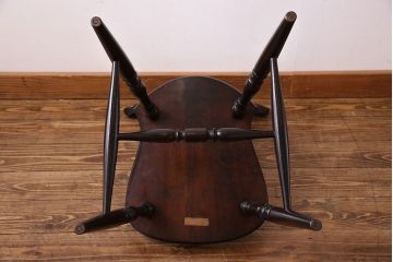 中古　松本民芸家具　SP型　艶のある質感が美しいスピンドルチェア(ダイニングチェア、椅子)(3)