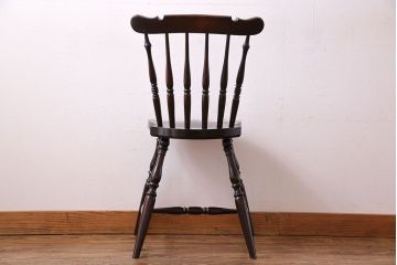 中古　松本民芸家具　SP型　艶のある質感が美しいスピンドルチェア(ダイニングチェア、椅子)