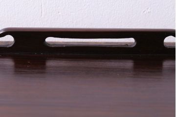 アンティーク雑貨　和製アンティーク　高級品!　漆塗りが渋い味わいの紫檀材アンティークトレー(お盆)(1)