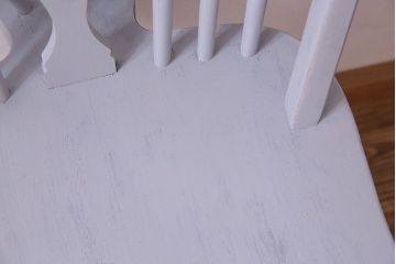 アンティーク雑貨　イギリスビンテージ　アンティークペイントのスティックバックチェア(ダイニングチェア、椅子)(2)