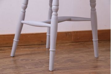 アンティーク雑貨　イギリスビンテージ　アンティークペイントのスティックバックチェア(ダイニングチェア、椅子)(2)