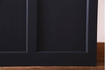 和製アンティーク　シックな雰囲気が漂うペイントガラス引き戸(ガラス戸、建具)2枚セット
