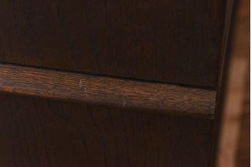 ビンテージ　神戸洋家具　永田良介商店　収納力抜群の戸棚付き衣装箪笥(和タンス、引き出し)(定価約89万円)
