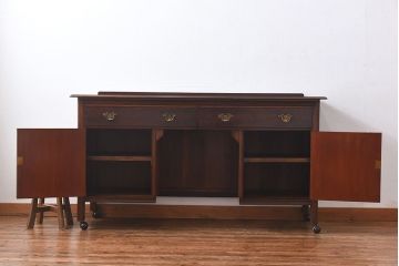 アンティーク家具　1920年頃　マホガニー材　高級感漂うカウンターテーブル(サイドボード、サイドキャビネット、デスク、在宅ワーク、在宅用)