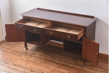 アンティーク家具　1920年頃　マホガニー材　高級感漂うカウンターテーブル(サイドボード、サイドキャビネット、デスク、在宅ワーク、在宅用)