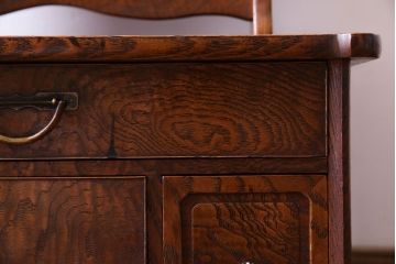 アンティーク家具　和製アンティーク　上手物　上品な雰囲気が漂うタモ材のドレッサー(鏡台、鏡、化粧台)